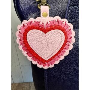 Portland Leather Pink Heart Bag Charm Crossbody Bag Flair PINKABOO Heart